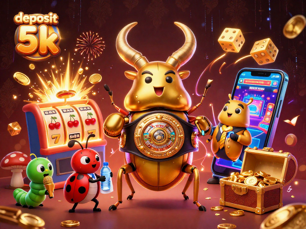 Engage with exciting gameplay opportunities like deposit 5k slots and jackpot wins in a vibrant casino scene.