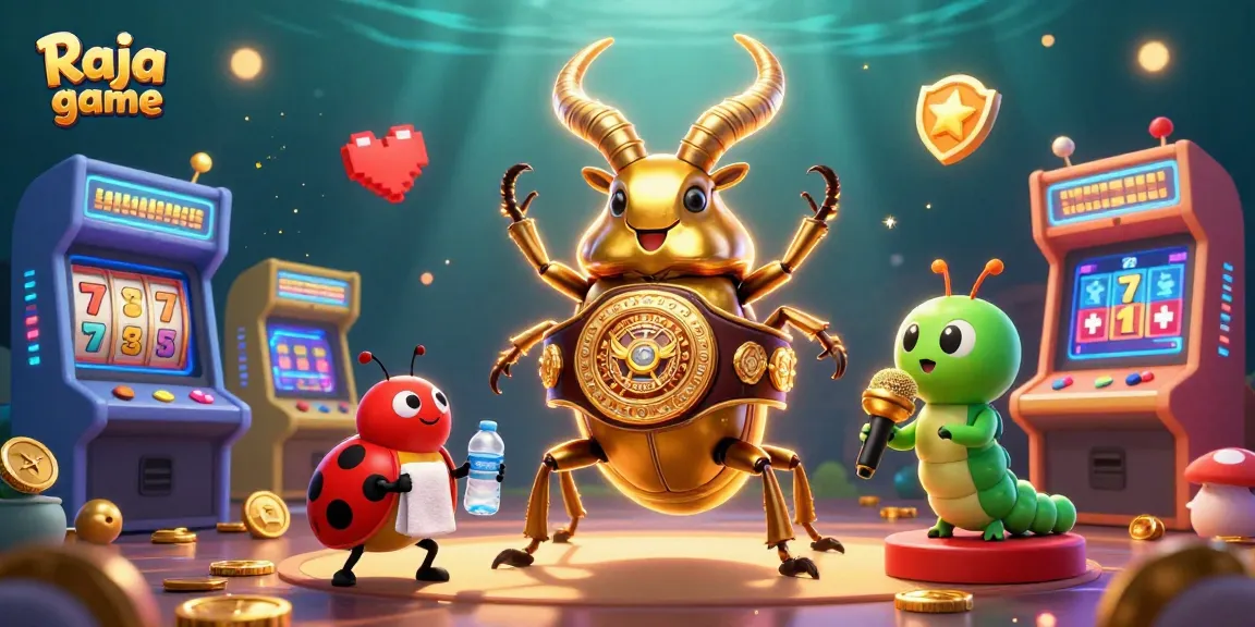 Engage with the Raja game illustrated scene featuring action-packed casino elements.
