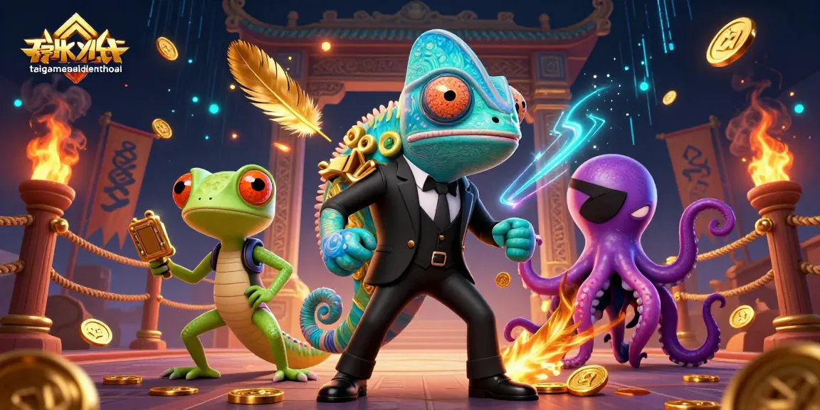 Engage in thrilling gambling action with taigamebaidienthoai's vibrant 3D cartoon casino scene featuring unique characters.