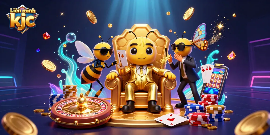 Experience excitement in Liên minh kjc with a captivating 3D illustration showcasing casino elements and characters.