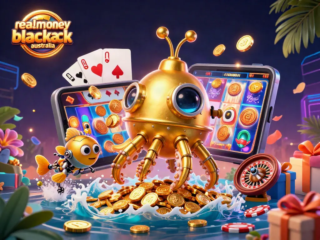 Experience real money blackjack Australia with dynamic gameplay in a vibrant underwater casino world.