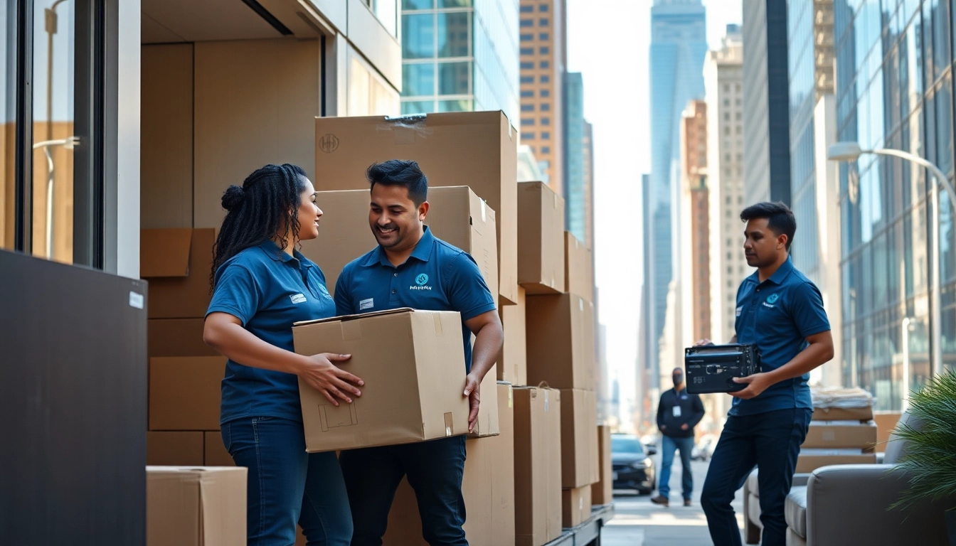 Efficient commercial moving services NYC team relocating office equipment in New York City.