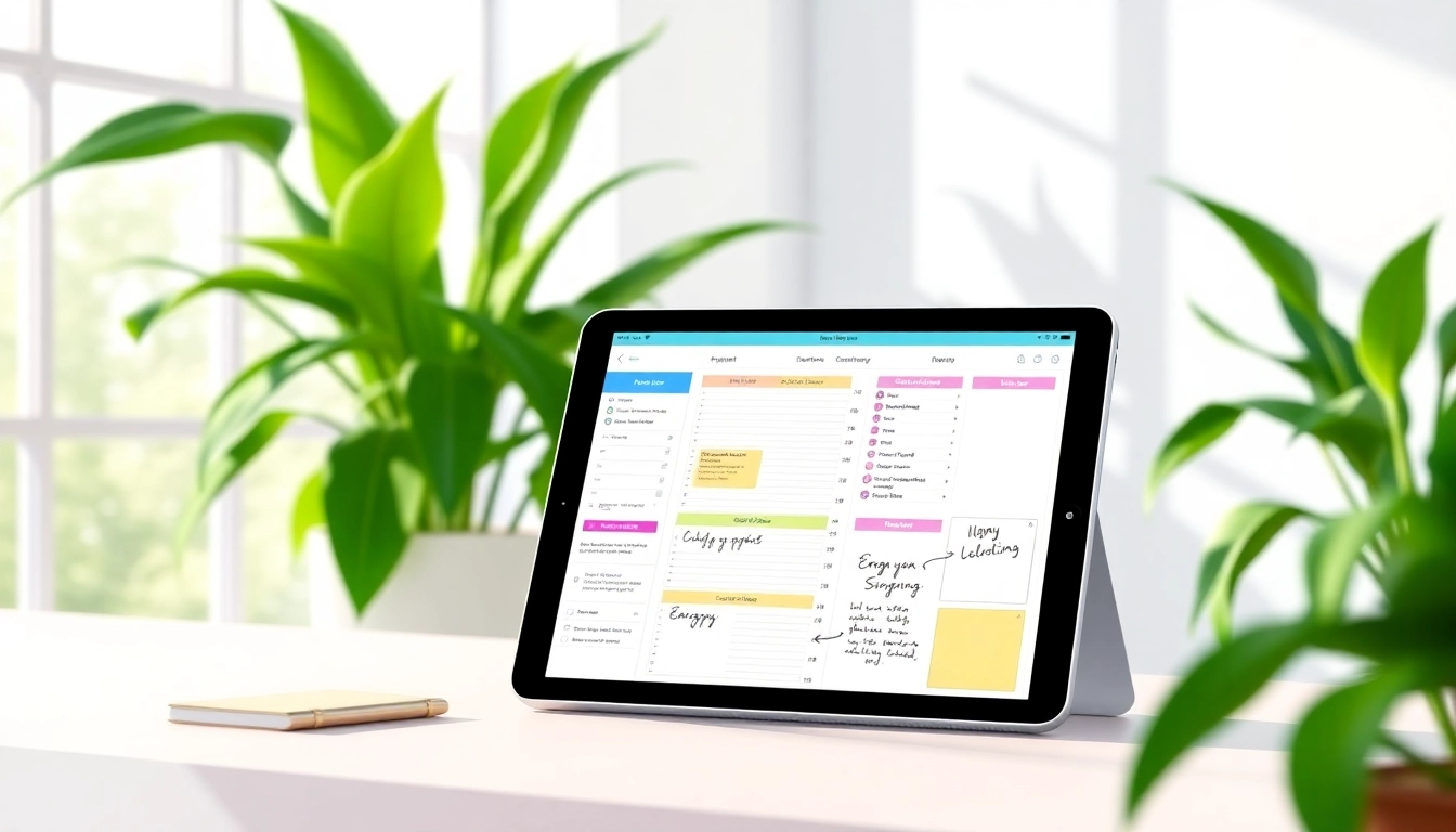 Use Digital Planners For iPad to organize your tasks with an elegant interface on a modern desk.