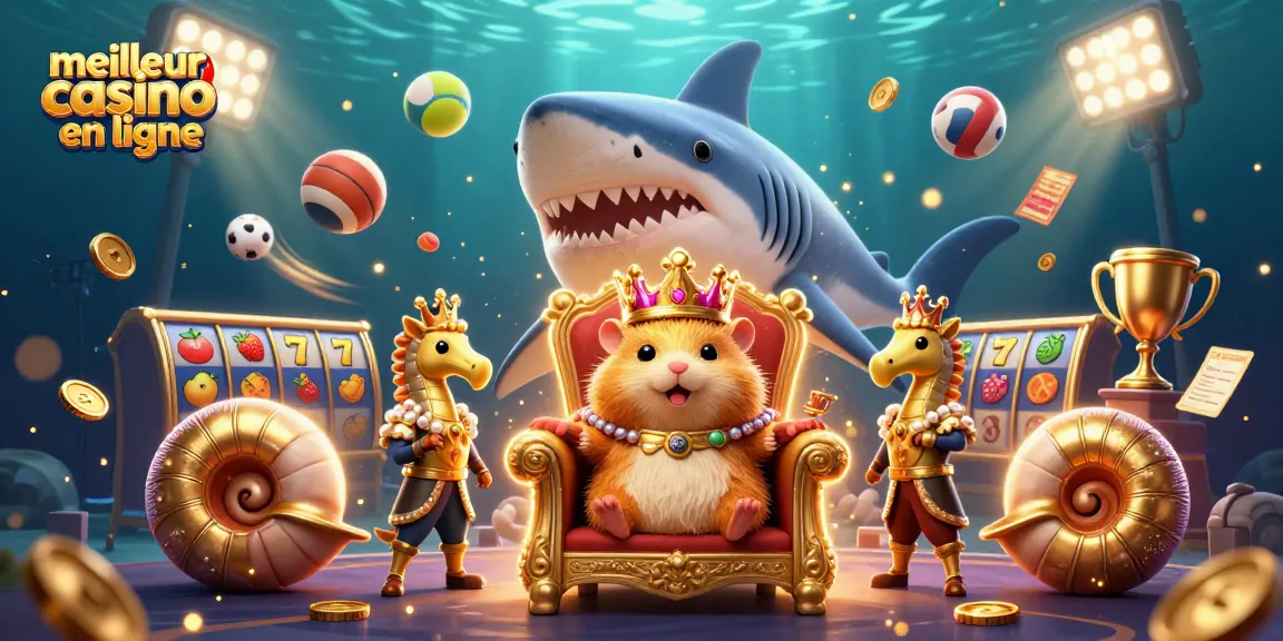 Rejoignez le meilleur casino en ligne avec un roi hamster, des gardes hippocampes et des éléments de jeu animés