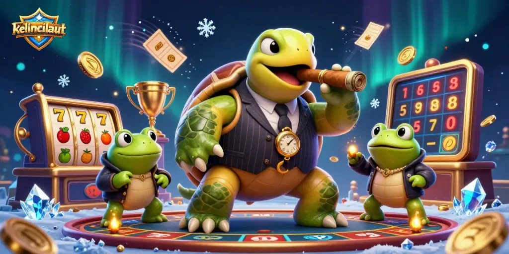 Place your bets with kelincilaut's dynamic cartoon representation of casino excitement, featuring interactive game elements.