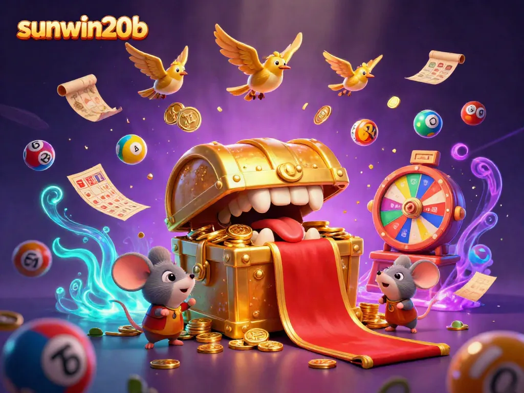 Experience the thrill of gambling with sunwin20b, featuring vibrant lottery elements and enticing treasures.