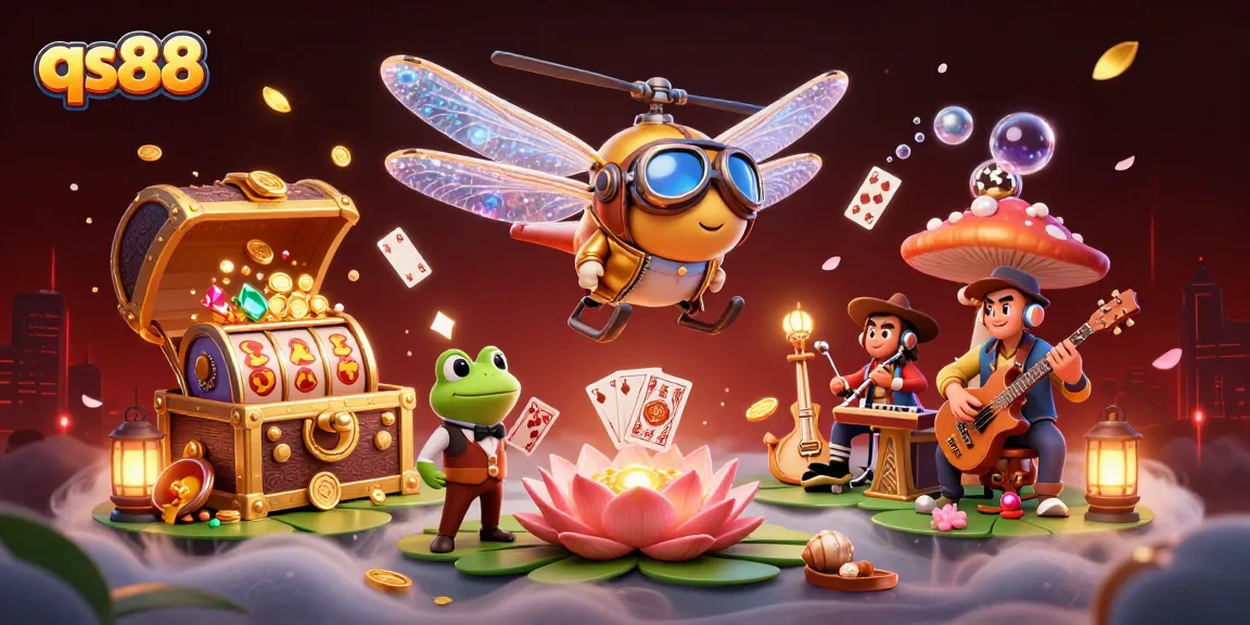 Experience the thrilling world of qs88 with vibrant casino elements and characters in a dramatic scene.