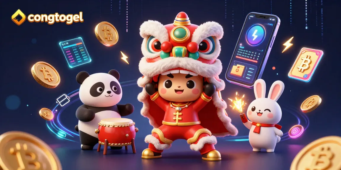 Join the excitement with congtogel as vibrant characters celebrate in a digital casino-themed festival.