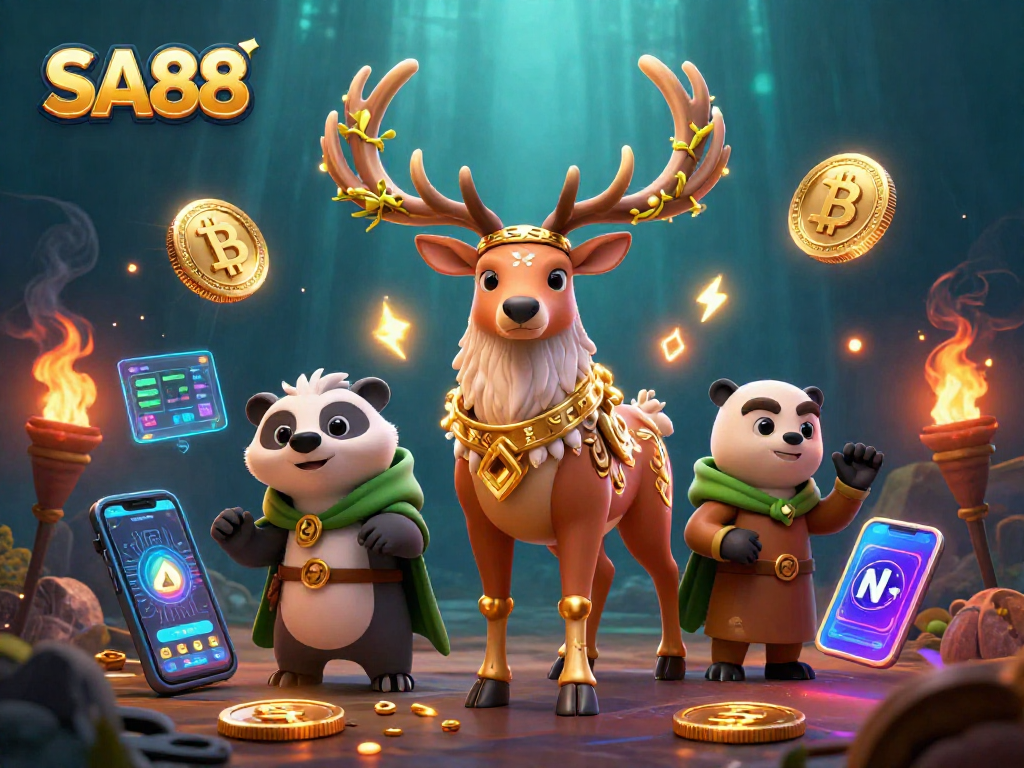 Experience thrilling gaming at SA88 with captivating 3D characters and crypto casino elements.