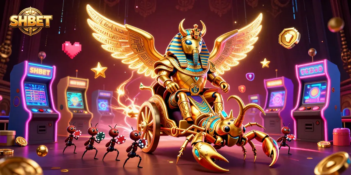 Engage with thrilling SHBET casino games featuring vibrant characters in an exciting scene.