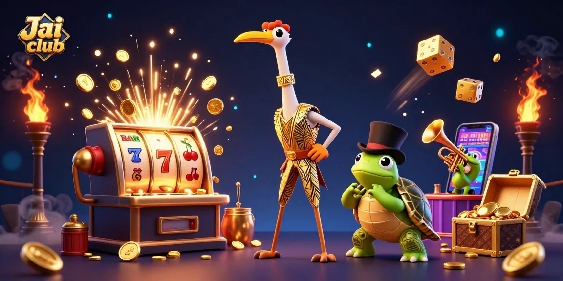 Experience fun gaming moments at Jai club with vibrant characters and casino excitement.