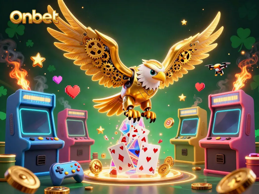 Experience thrilling gameplay with the onbet golden eagle soaring through a vibrant casino world.
