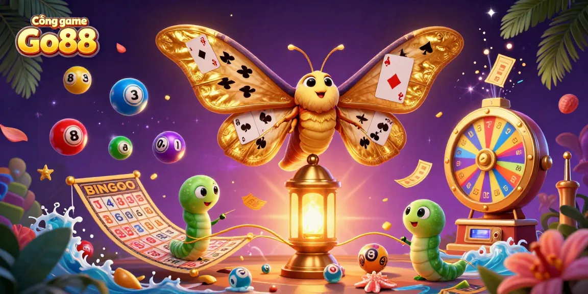 Experience the vibrant and dynamic atmosphere of Cổng game Go88, showcasing exciting lottery elements and casino themes.