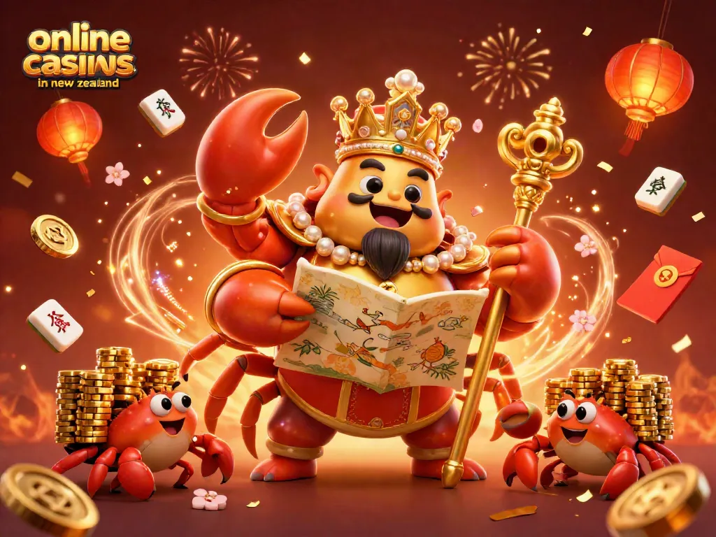 Experience the excitement of online casinos in new zealand with vibrant characters and festive elements.