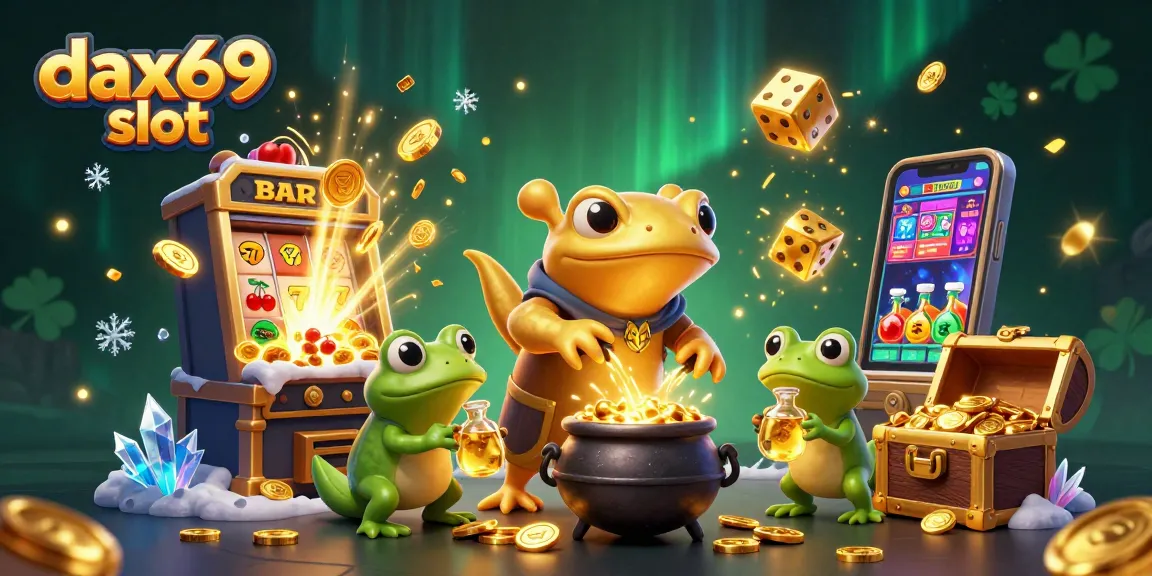 Mainkan dax69 slot dengan ilustrasi menjelaskan alchemist raksasa dan simbol slot yang memikat.