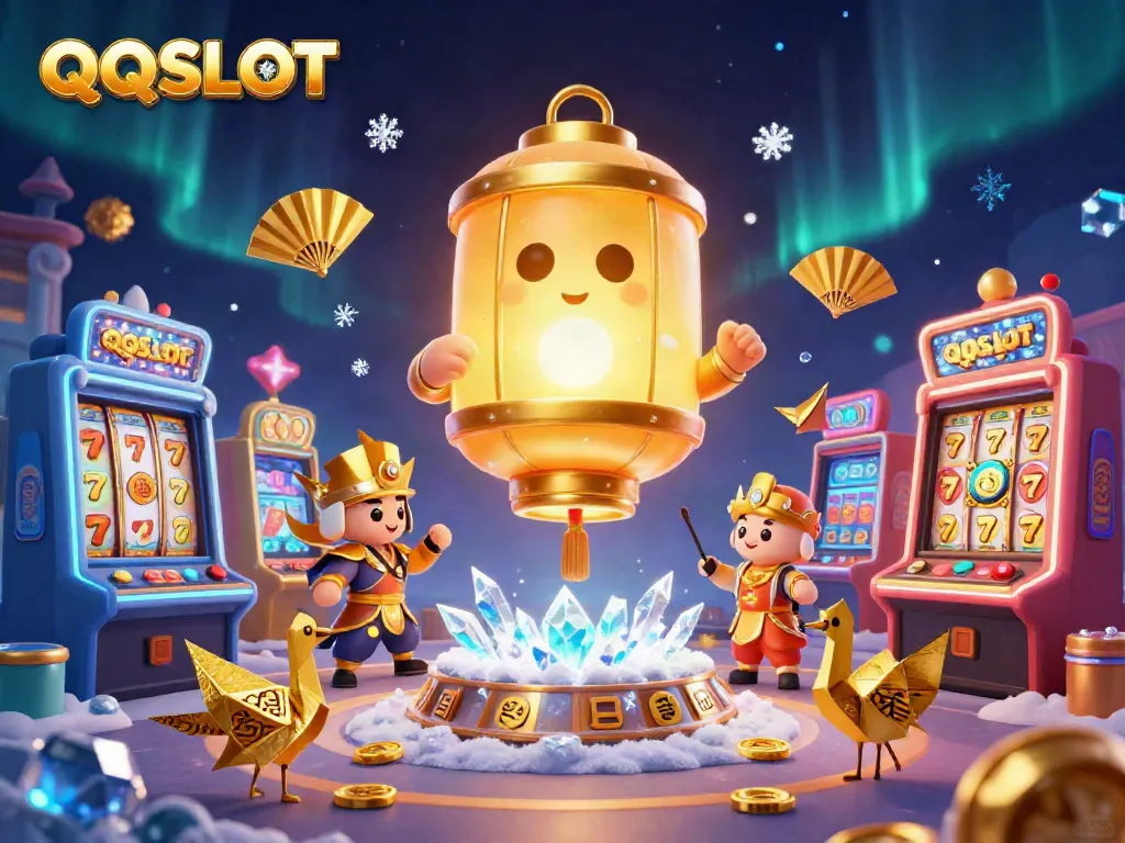 Experience the excitement of QQSLOT with vibrant casino elements and dynamic characters.