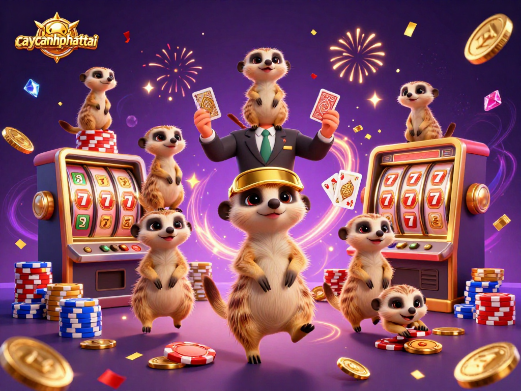 Engage in the thrilling world of caycanhphattai as meerkats run a vibrant casino operation filled with excitement.