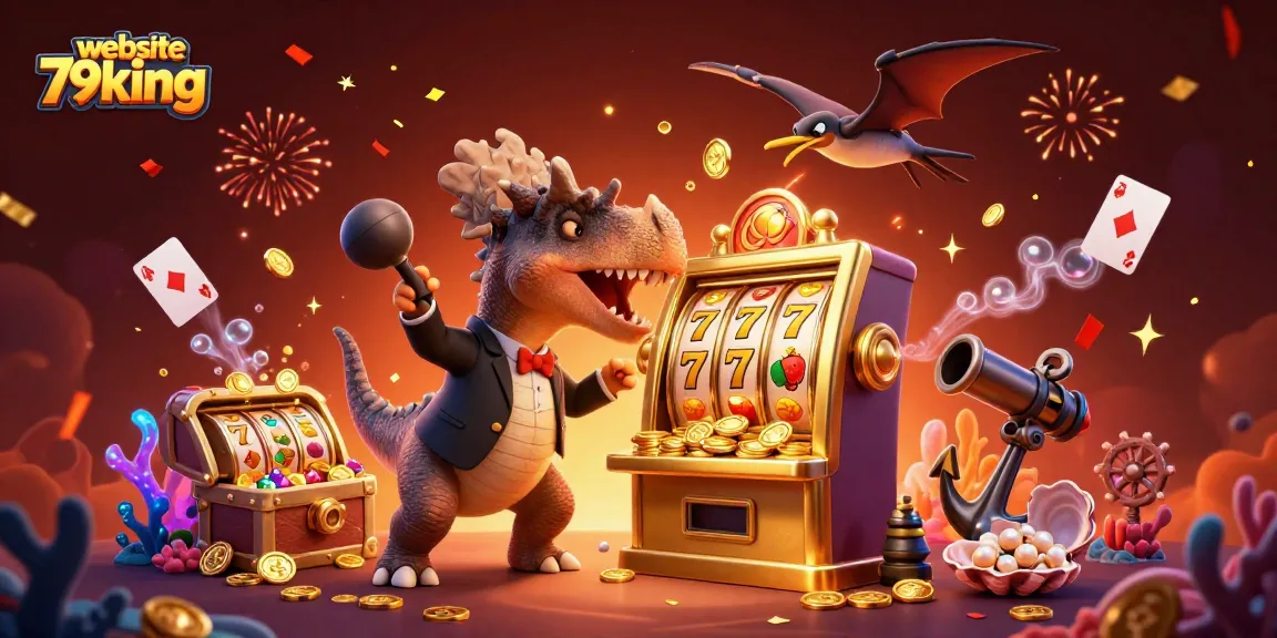 Experience the thrill at website 79king as a pachycephalosaurus wins jackpots and coins rain down!
