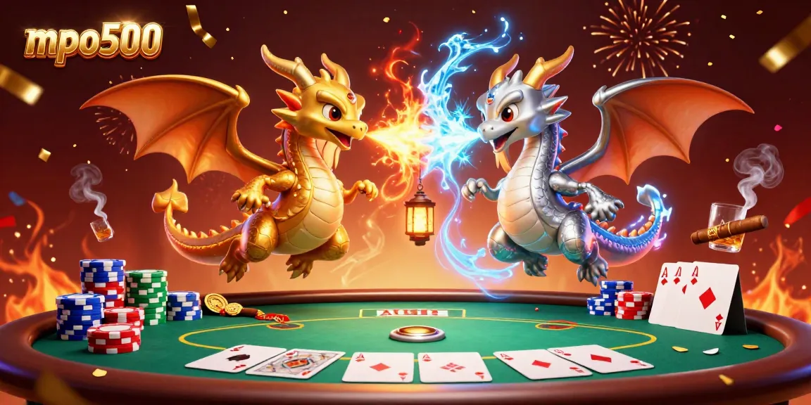 Experience the excitement of mpo500 with dynamic 3D dragons and intriguing casino elements.