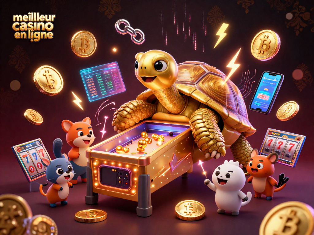 Expérimentez le meilleur casino en ligne avec un énorme personnage tortue et des éléments de jeu innovants.