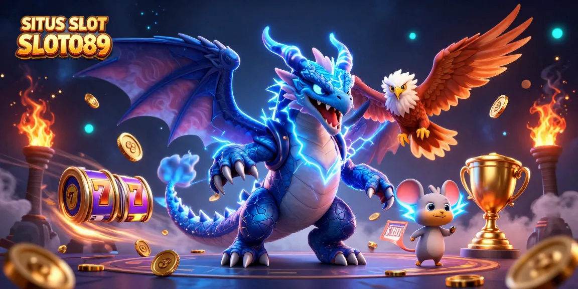 Experience high-energy gaming with SITUS SLOT SLOTO89 featuring dynamic slot elements and electrifying characters.