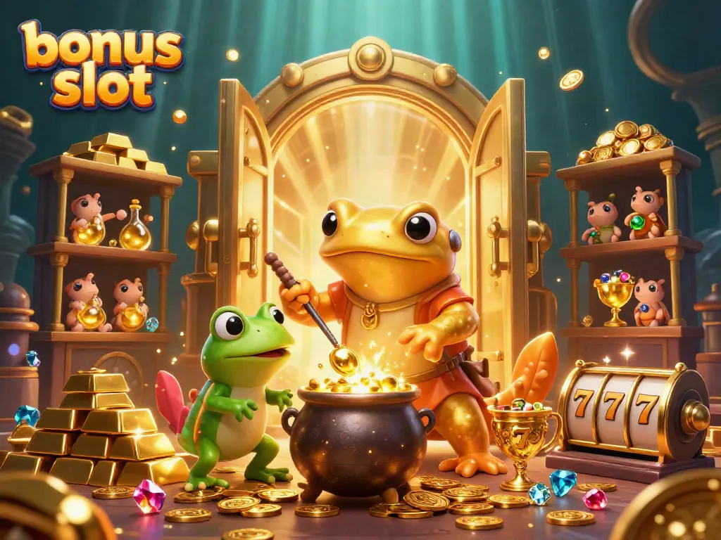 Experience thrilling gameplay with the bonus slot in an exciting 3D casino scene.