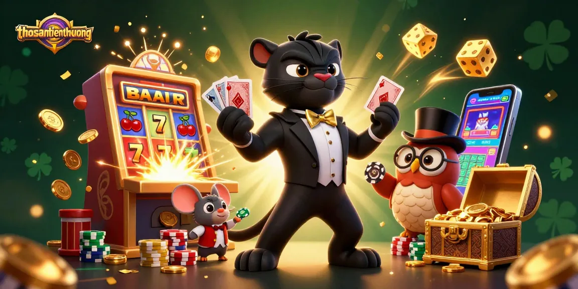 Engage with thosantienthuong's thrilling gameplay featuring vibrant characters and casino elements.