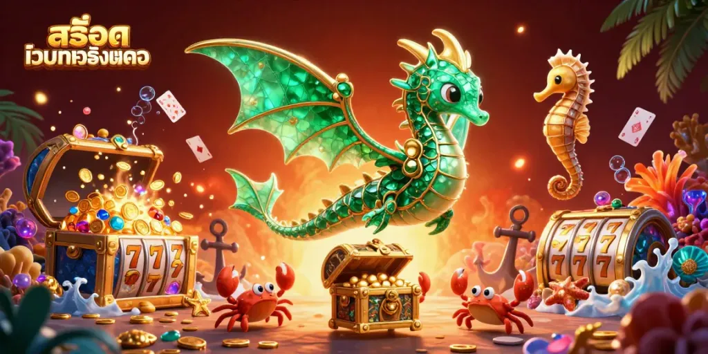 Experience thrilling adventures with สล็อตเว็บตรงทั้งหมด through vibrant 3D underwater casino scenes.
