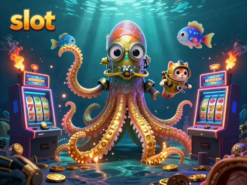 Menggugah semangat, slot permainan menampilkan karakter kartun 3D raksasa di lautan harta karun.