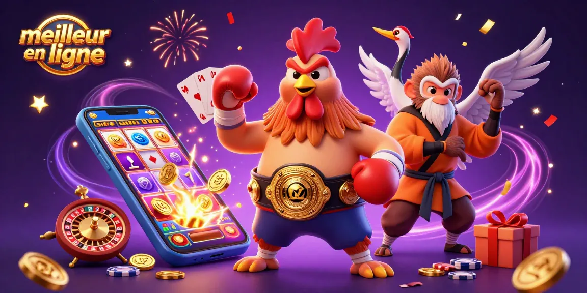 Jouer au meilleur casino en ligne avec des personnages dynamiques dans un décor festif et coloré.