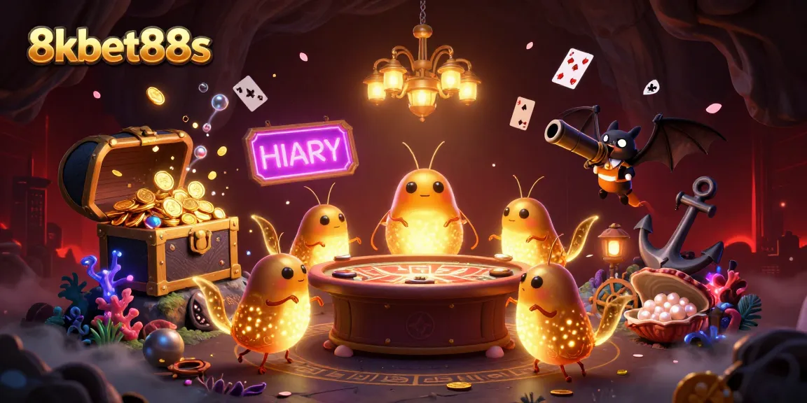 Experience 8kbet88s in a vibrant cave casino with glowworms illuminating the excitement of gaming.