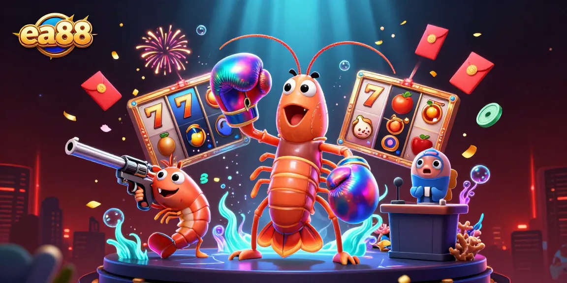 Experience exciting slot action with ea88, featuring a vibrant underwater casino scene.