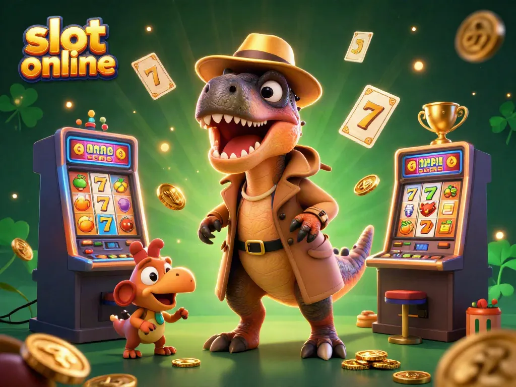 Experience thrilling slot online action in this vibrant casino scene.