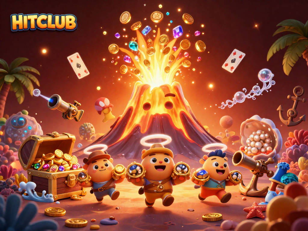 Experience thrilling wins at HITCLUB with a vibrant volcano of treasures and dynamic game elements.