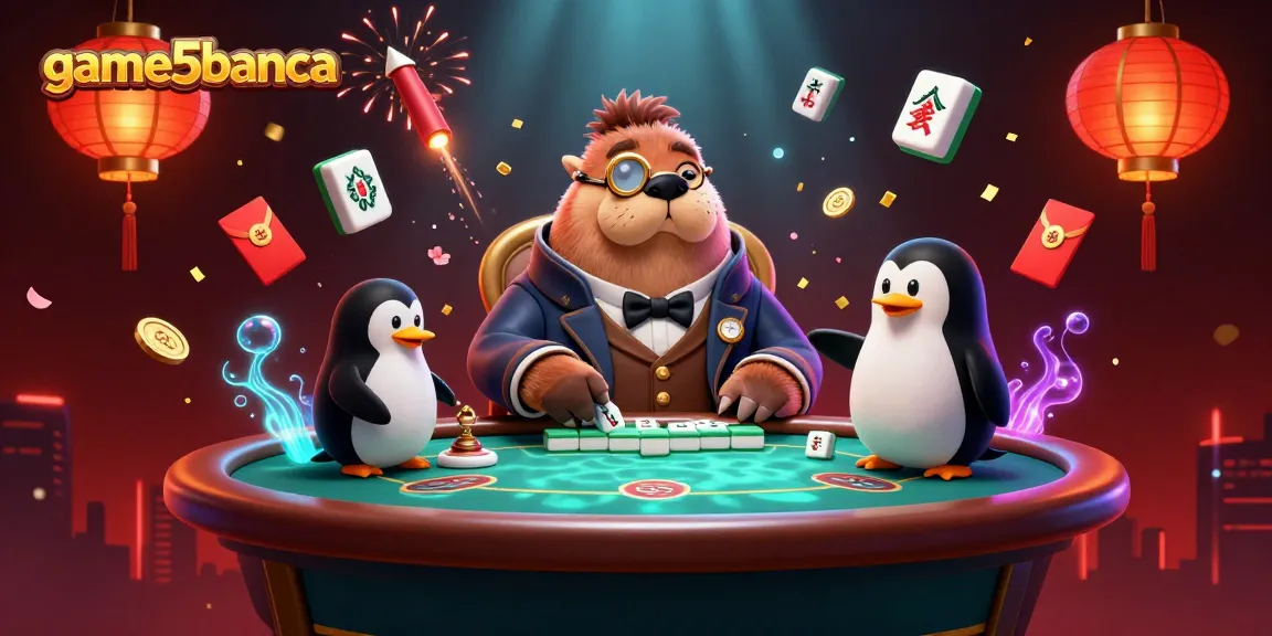 Play poker at game5banca with a jolly walrus, sophisticated penguin dealer, and bluffing pufferfish