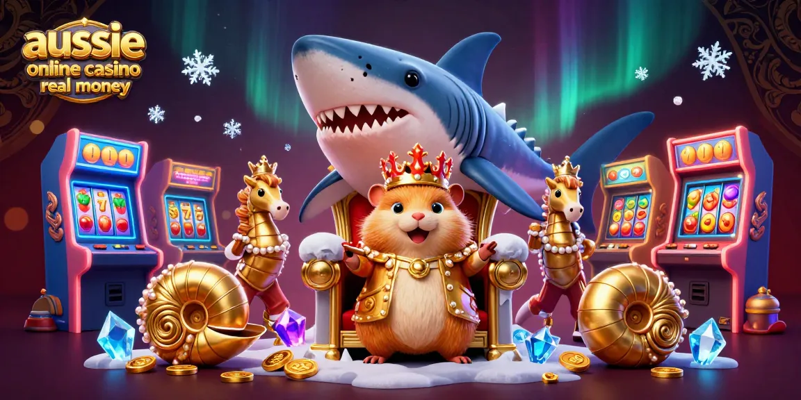 Engage in the excitement of aussie online casino real money gaming with vibrant characters and slot machines.