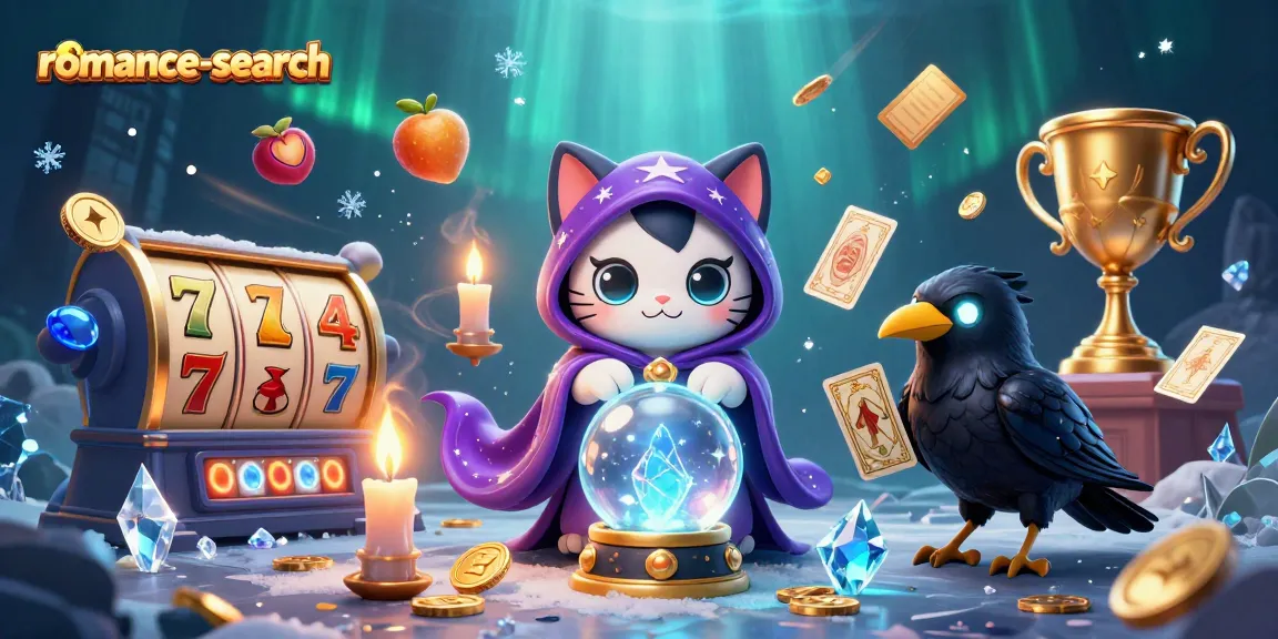 Experience high-stakes gaming with romance-search in a vibrant slot machine scene.