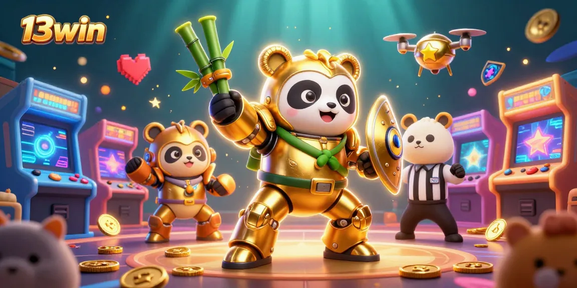 Experience thrilling gameplay and rewards at 13win with gold-lit arcade excitement!