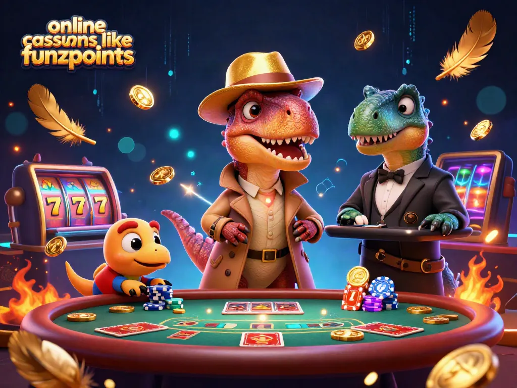 Experience thrilling gameplay at online casinos like funzpoints with vibrant 3D illustrations of characters in action.
