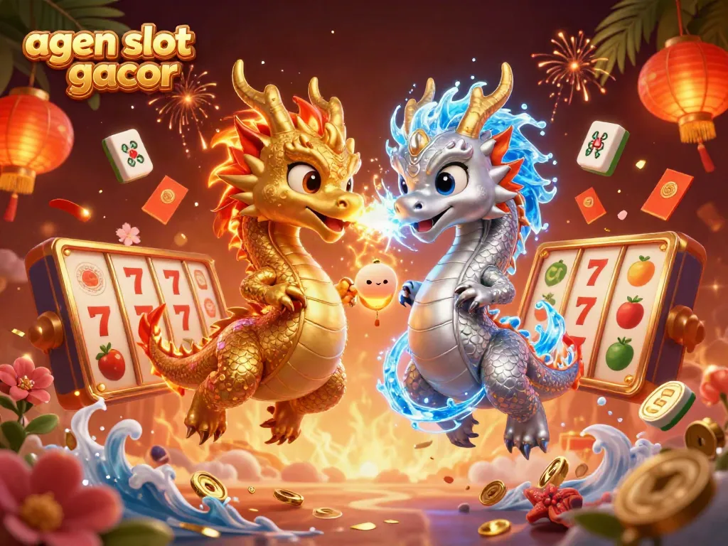 Experience thrilling wins with agen slot gacor symbols in an enchanting casino scene.