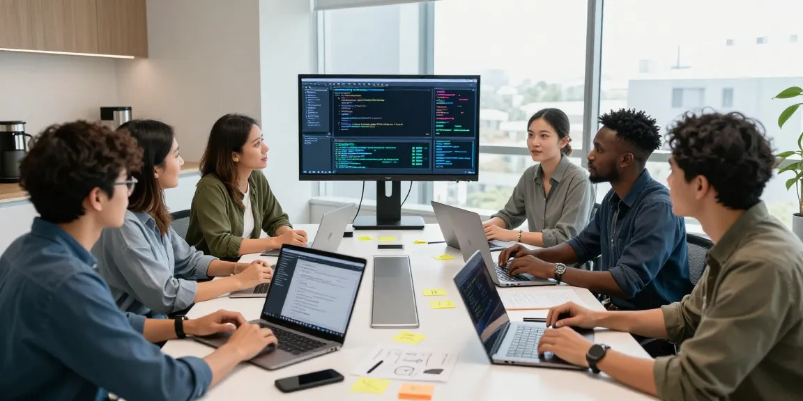 Team collaboration to build internal tools with AI in a modern workspace