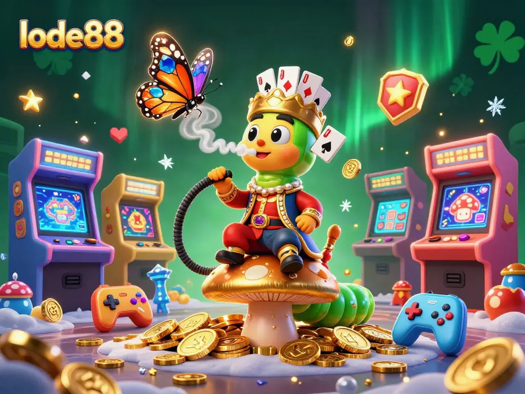 Experience high-stakes gaming with lode88, featuring vibrant casino elements and dynamic characters.