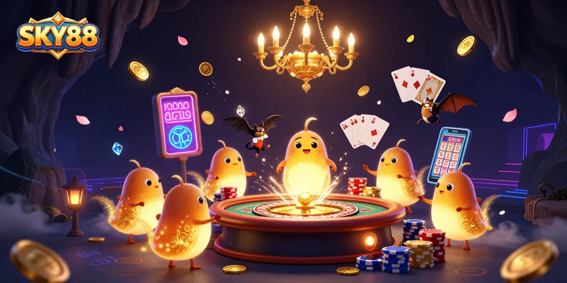 Experience SKY88's enchanting glowworm casino with illuminated games and vibrant action.