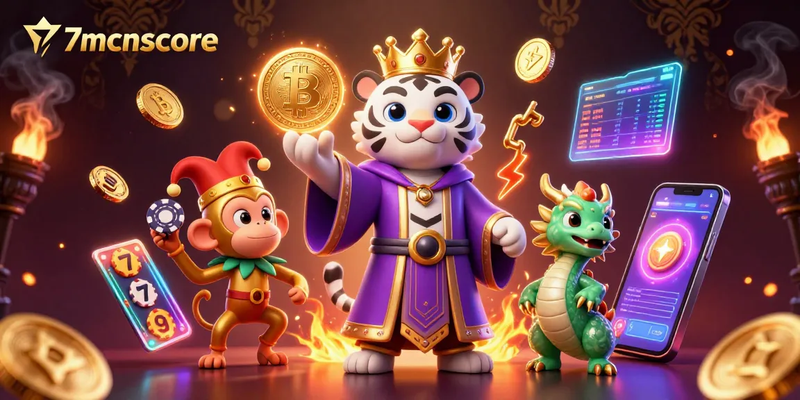 Engage with 7mcnscore as a white tiger and golden monkey bring casino excitement to life!