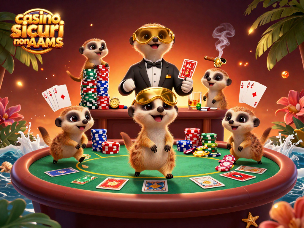 Gioca in un ambiente vivace con i casinò sicuri non AAMS e i piccoli suricati che gestiscono giochi e carte.