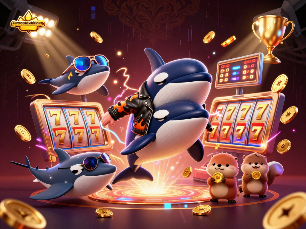 Engage with gamenohudoithuong's vibrant casino experience, with animated sea creatures celebrating jackpot wins.