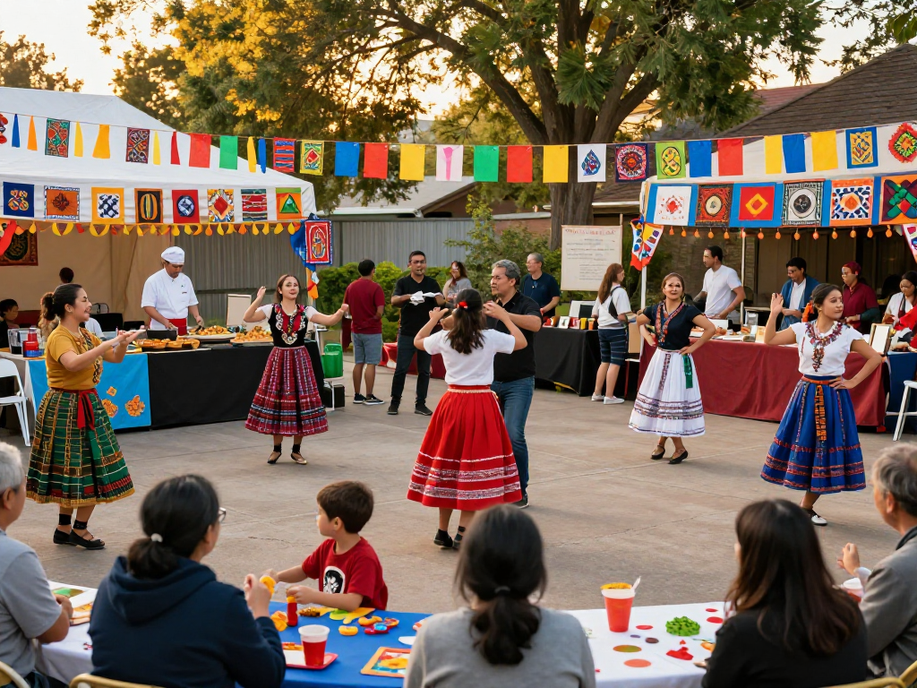 Community festival scene showcasing diverse participants celebrating cultural unity with mantra88.