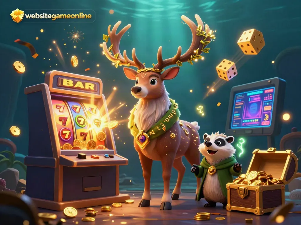 Experience the thrill of winning with websitegameonline's vibrant 3D slot machine and fantasy characters.