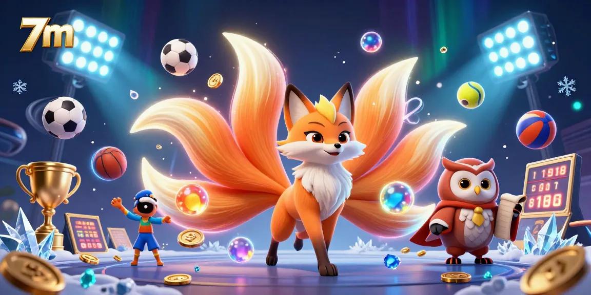 Experience thrilling sports betting action with vivid 7m graphics featuring dynamic games and glowing characters.