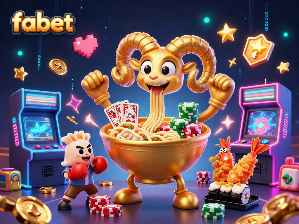 Experience the excitement of fabet with our dynamic gaming atmosphere, featuring 3D characters and vibrant casino elements.